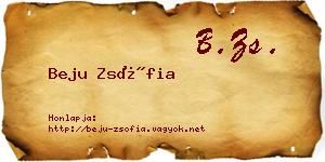 Beju Zsófia névjegykártya